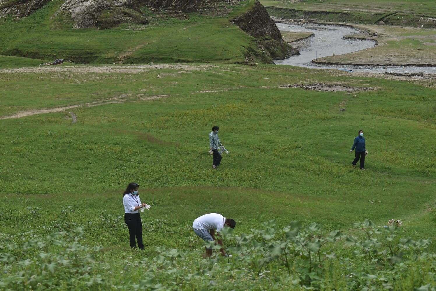 Indrasarobar Lake Area Cleaning Program and Waste Management