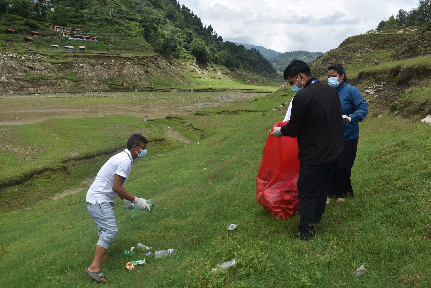 Indrasarobar Lake Area Cleaning Program and Waste Management
